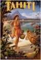 Affiche tahitienne sur la plage - Conseils voyage et séjour en Polynésie Française