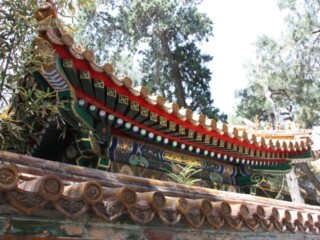 détails de toits d'un bâtiment à Pékin en Chine