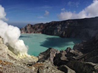 Lac vert Volcan Kawah Ijen - Java Indonésie