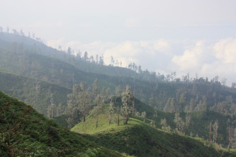 Les crêtes du Kawah Ijen