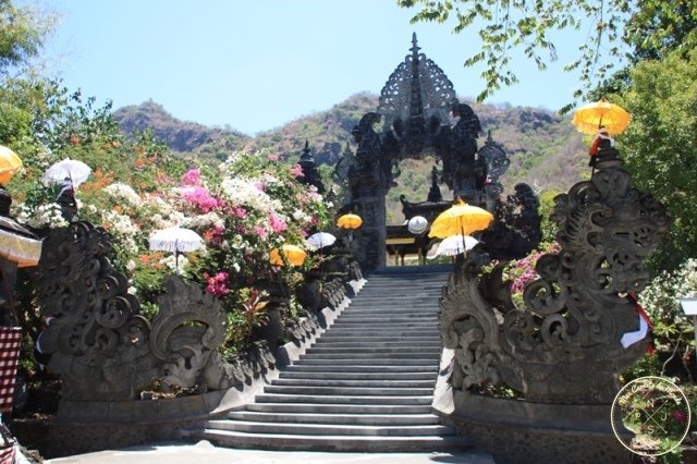 Escalier Bénédiction Temple à Bali