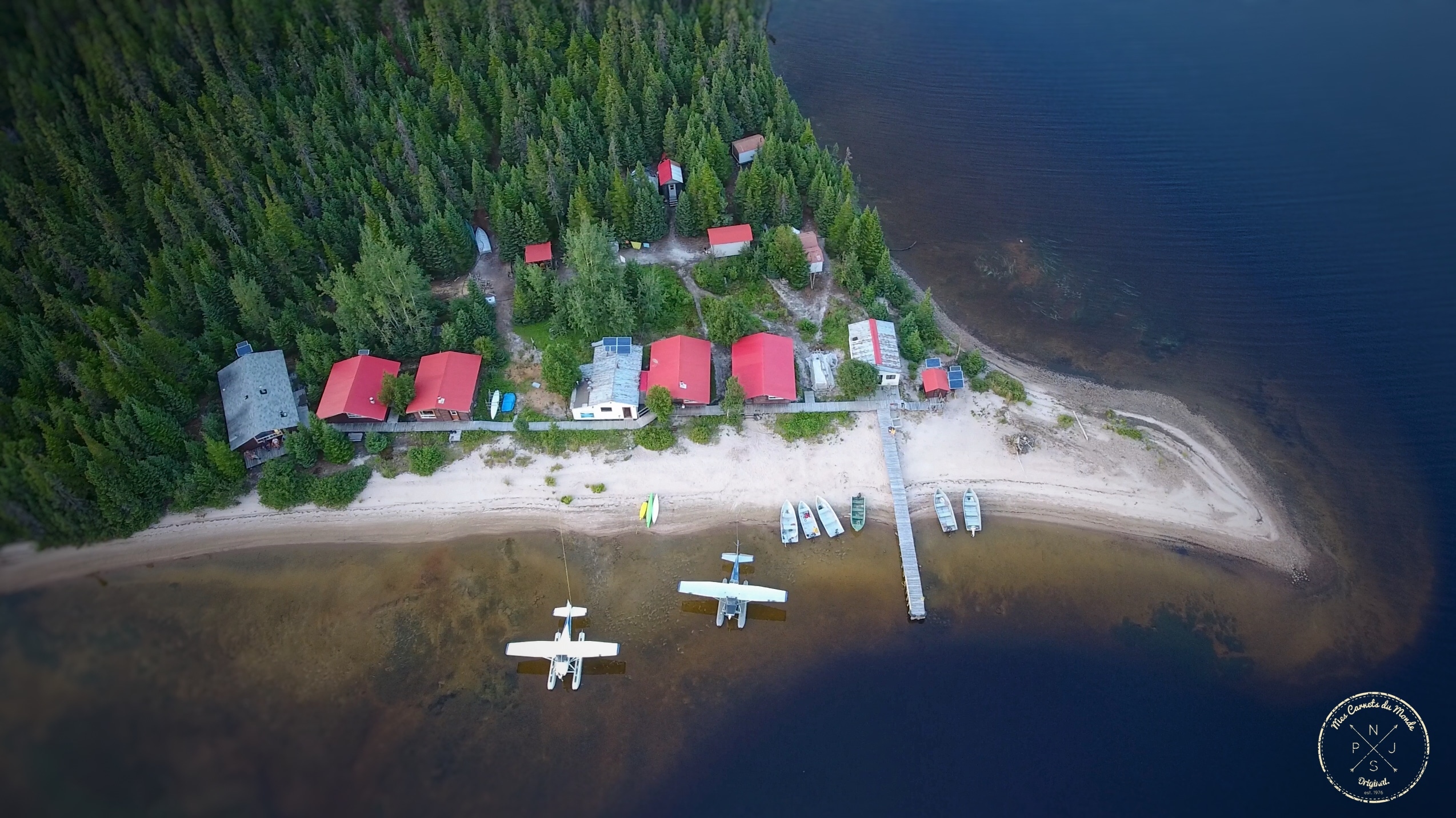 Ecotourisme Quebec : le lac vu du ciel