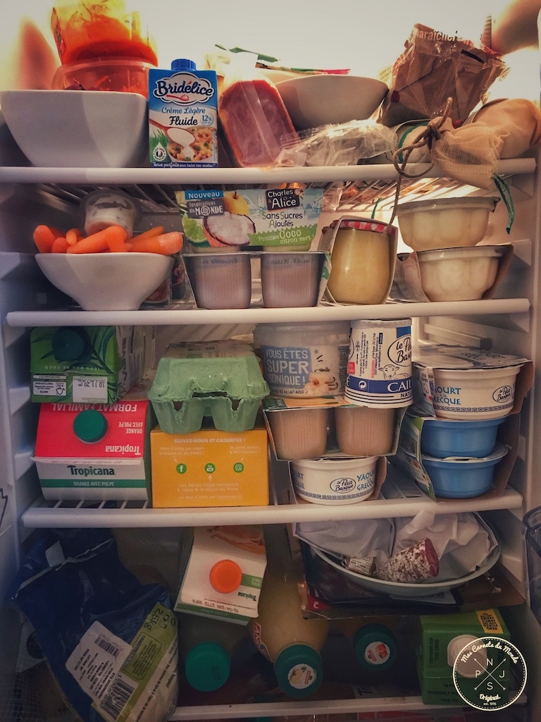 Frigo rempli pour le confinement