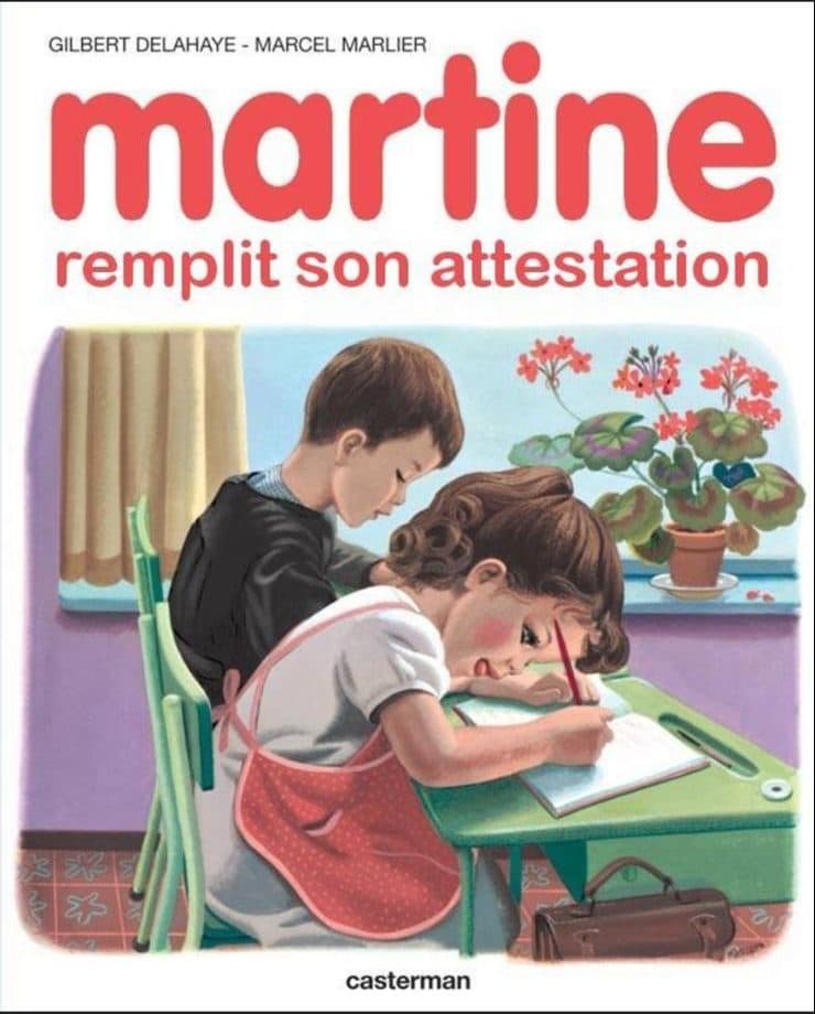 Martine remplit son attestation de confinement coronavirus