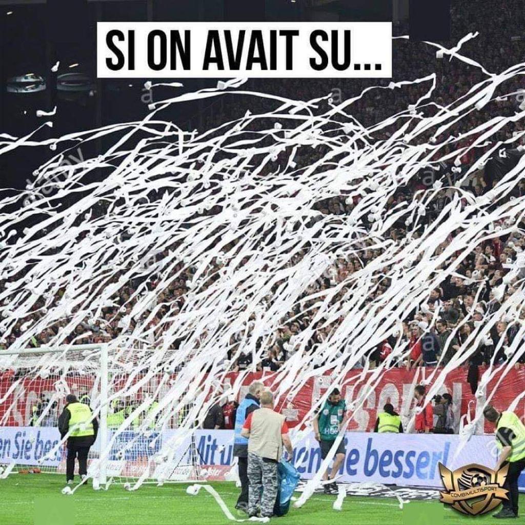 Papier toilette et Football - humour Coronavirus