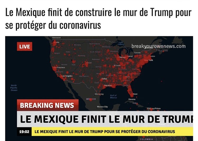 Le Mexique finit le Mur de Trump - Coronavirus