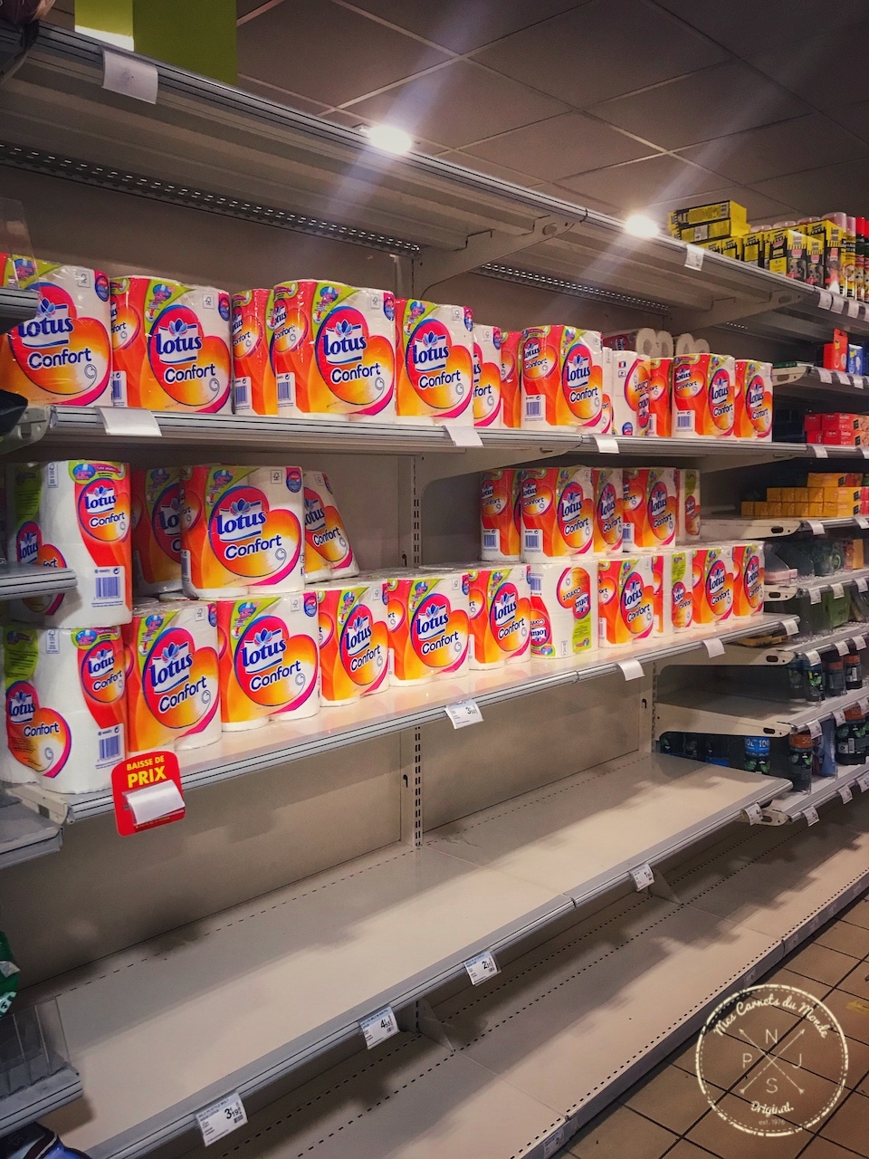 Pénurie de Papier Toilette durant le confinement en Mars 2020