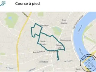 Carte course à pied à Bordeaux - Parcours Rayon 1 km