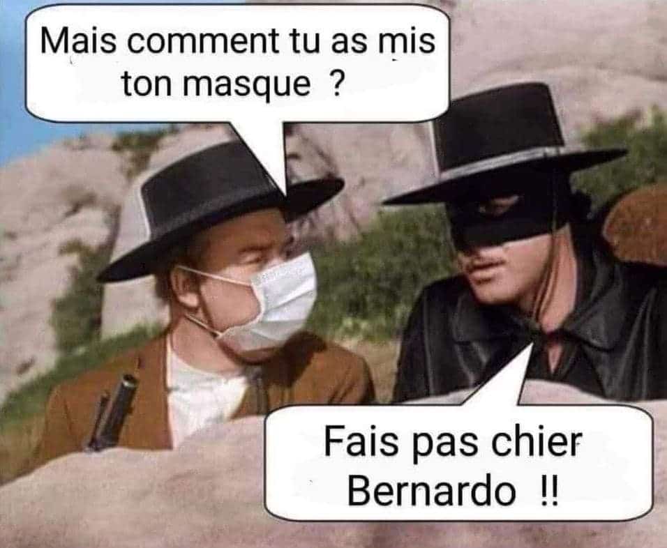 Masque de Zoro Confinement Coronavirus 2020