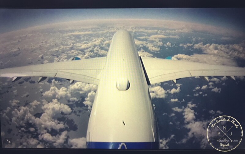 Voyage en avion : vue depuis la caméra embarquée